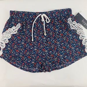 Floral Print Summer Beach Casual Shorts